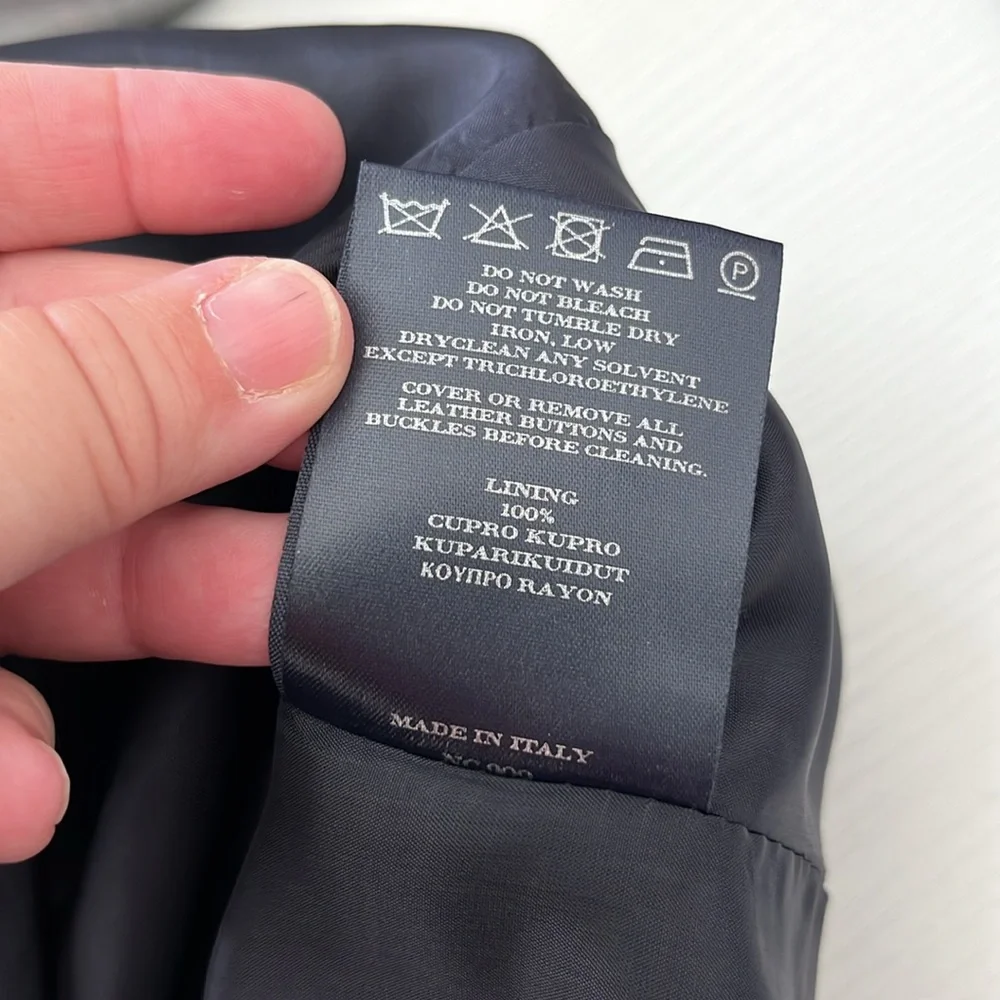 Burberry London Silver Enamel Button Navy Wool Stretch Blue Blazer - Picture 11 of 11